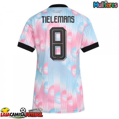 Camisa de Futebol Bélgica Youri Tielemans #8 Equipamento Secundário Mulheres Mundo 2026 Manga Curta
